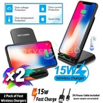 2X Wireless Fast Charger Charging Stand Dock For Samsung Galaxy Iphone Mobile. Fixed Price $14.50.