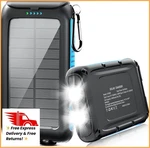Kepswin Solar Power Bank 49800MAH Portable Phone Charger With Led Flashlig. Fixed Price $45.86.