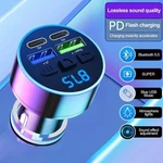 66W Bluetooth 5.0 Fm Transmitter Car Phone Charger Usb Cigarette Lighter. Fixed Price $17.99.