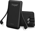 TG90 5000MAH Portable Charger Built-in Wall Plug & Cables Pocket Size Black. Fixed Price $26.99.