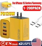 120W 4-PORT Usb Fast Wall Charger Block For Cell Phone Ipad Lot. Fixed Price $232.35.