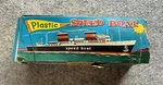 Vintage Mcm Speed Boat Salt Pepper Shaker Mustard Pot Ship Set W/box, 60S Japan. Fixed Price $19.99.