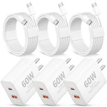 Iphone 17/17 Pro MAX/17E Fast Charger, 3 Pack 60W Super Charging Dual Po.... Fixed Price $55.08.
