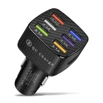 Amiss Car Adapter, 6 Usb Multi Port, Fast Charger, Include Qc Black. Fixed Price $10.28.