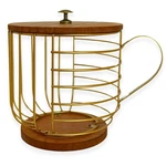 Large Coffee Holder Compatible W/kcup Pods And Capsules - Gold Metal. Fixed Price $51.33.