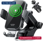 Chgeek Wireless Car Charger Phone Holder Mount, 15W Fast Charging Auto Clamping. Fixed Price $36.86.