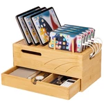 Bamboo Charging Station For Multiple Devices Charger Organizer Desk Docking. Fixed Price $63.98.