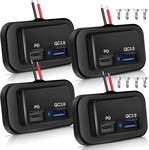 Vadaxx 4PCS 48W 12V/24V Rv Outlet, Dual PD3.0 Type-c (usb C) &quick Charge. Fixed Price $28.21.