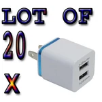 Lot Of 20 X 2PORTS Dual Usb Ac Wall Charger For Samsung 3 4 Iphone 6S 5. Fixed Price $24.99.