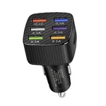 Car Charger Adapter, 6 Usb Multi-port Fast QC3.0 1 Pcs, Black. Fixed Price $10.71.