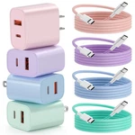 Apple 4-PACK 20W Dual Port Wall Charger Fast Charging Block With 6FT Usb-c Cable. Fixed Price $56.01.
