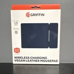 Griffin Wireless Charging Vegan Leather Mouse Pad Navy Non-slip Kickstand. Fixed Price $13.45.