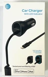 At&t Apple Car Charger Iphone 13 12 8 7 6/PLUS/IPAD Lightning Extra Usb Port. Fixed Price $16.94.