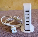 Aarp Usb Charging Station Power Adapter 20W 5V 4A White #WEC-20 5-PORT Intertek. Fixed Price $13.99.