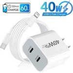 40W Dual Type Pd 4.0 Wall Plug Adapter Fast Charger For Iphone 17 16 15 14 13. Fixed Price $11.09.