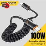 Essager 100W Spring Type Cable Pd Fast Charger Wire For Iphone 17 16 15 Xiaomi. Fixed Price $9.18.