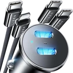Lisen 90W Usb Car Charger Fast Charging Include 2 Cables Black. Fixed Price $36.99.
