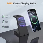 3IN1 Magnetic Wireless Charging Station For Apple Watch S11 Iphone Air 17E 16 15. Fixed Price $18.89.
