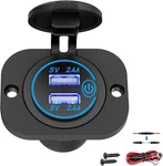 Dual Usb Socket Marine Outlet With Switch Golf Cart Port Volt Blue. Fixed Price $14.76.