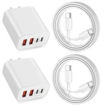 Usb Charger For Iphone 15,4-PORT Fast Wall BLOCK,2PACK 40W .... Fixed Price $32.79.