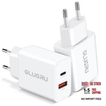 European Travel Plug Adapter, Glugru 20W Dual Port Usb Wall Charger 2-PACK. Fixed Price $21.05.