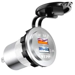 Bluefire Upgraded Aluminum Alloy Fast Charging 3.0 Usb Charger Socket Silver. Fixed Price $20.08.