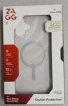 Zagg Milan Snap Magsafe Case 13FT Protection Iphone 16 Plus Silver Glitter. Fixed Price $8.99.