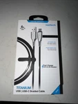 Naztech Titanium Usb-c To Braided Cable 6FT Transfers Media Within Seconds. Fixed Price $19.99.
