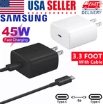 Samsung 45W Super Fast Charging Wall Charger & 3.3FT Cable Galaxy S24 S23 S22. Fixed Price $8.35.
