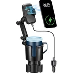 Car Wireless Charger Cup Holder 15W Fast Charging Mount Adjustable For Iphone. Fixed Price $21.99.