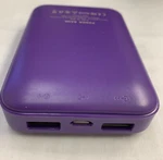 Powerbank B12: Usb Ports, Charging Battery 3.7V/6000MAH/22.2WH - Purple. Fixed Price $6.09.