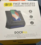 Azpen Dockall D108BB Fast Wireless Charging Sound Hub Black Qi. Fixed Price $55.00.