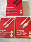 Bundle Lot Of Assorted Usb-c Charging 3 Boxes/cables Staples Brand. Fixed Price $19.99.