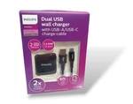 Philips Dual Port Wall Charger & Usb-a/usb-c Cable Charging Kit. Fixed Price $10.99.