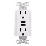 Eaton TR7765W-KB-L Series Usb Combination Receptacle, White, 2-POLE, 15 125. Fixed Price $43.35.