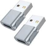 Auvipal Usb Female To Adapter 2 Pack, Type Cable Silver. Fixed Price $12.20.