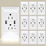 4.2A Dual Usb Outlet Wall Charger 15A 110V Tr Receptacle White For Bathroom 10PK. Fixed Price $113.04.