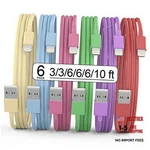 Apple Mfi Certified Iphone Charger, 6PACK(3/3/6/6/6/10 Ft) Lightning Cable. Fixed Price $18.08.