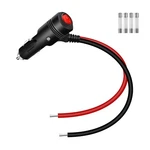 Riieyoca 12V/24V Cigarette Lighter Plug Male To Bare Wire 15A On/off Switch. Fixed Price $11.22.