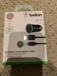 Belkin Universal Car Charger + Cable Micro Usb. Fixed Price $6.99.