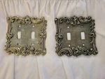 Set 2 Vintage American Tack Brass Double Wall Light Switch Plate Mcm Art Deco. Fixed Price $20.99.