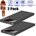 Pack 20000MAH Battery For Heated Vest Jacket Pant Scarf Usb Power Bank. Fixed Price $33.39.
