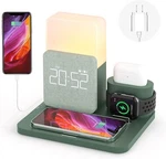 Colsur Wireless Charging Station, 3 1 With Alarm Clock. Fixed Price $14.00.