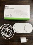 Belkin 15W Dual QI2 Wireless Magnetic Charging Pad Magsafe Iphone Airpods Used. Fixed Price $37.95.