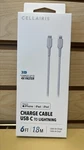 Cellairis Charger CABLE-6FT Usb-c To Lighting. Fixed Price $12.00.