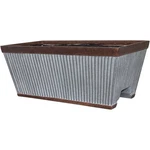 Southern Patio Resin Deck Rail Planter, Rustic Galvanized And Silver, 24IN. Fixed Price $57.16.