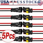 5PCS 2PIN Way Car Waterproof Female Electrical Connector Plug Wire Kit Set. Fixed Price $5.99.