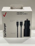 Verizon Fast Car Charger 30 With Usb-c To Light Cable 6 Ft New Open Box. Fixed Price $15.89.
