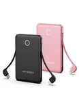 2-PACK 6000MAH Ultra Slim Built In Cables Power Bank, Card Size Usb .... Fixed Price $76.13.