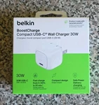 Belkin Original Boostcharge Compact Usb-c Wall Charger 30W Fast White New. Fixed Price $14.99.